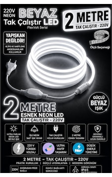 2 Metre Beyaz 220v Neon Led Şerit ,tak Çalıştır Set, Fişli Esnek Şerit Led, ,turuncu Led,mutfak,tezgah Ledi, Neon Led Şerit Işık ,ambiyans Işık Havuzu, Balkon, Teras Ve Ev İçin Dekoratif Led Beyaz 2 Metre Beyaz 220v Neon Led Şerit ,tak Çalıştır Set, Fişli Esnek Şerit Led, ,turuncu Led,mutfak,tezgah Ledi, Neon Led Şerit Işık ,ambiyans Işık Havuzu, Balkon, Teras Ve Ev İçin Dekoratif Led Beyaz