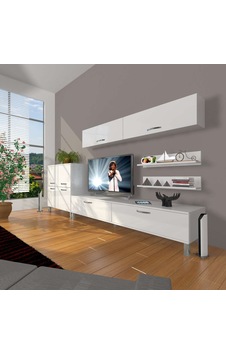 Decoraktiv Eko 6y Slm Std Krom Ayaklı Tv Ünitesi Tv Sehpası Beyaz Decoraktiv Eko 6y Slm Std Krom Ayaklı Tv Ünitesi Tv Sehpası Beyaz