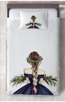 Mekta Home Bebek Ve Çocuk Odası Örgülü Saçlı Çiçekli Kız Desenli Yatak Örtüsü Renkli Mekta Home Bebek Ve Çocuk Odası Örgülü Saçlı Çiçekli Kız Desenli Yatak Örtüsü Renkli