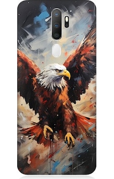 Oppo A5 2020 Uyumlu Beyaz Başlı Siyah Kartal Desenli Silikon Kılıf Oppo A5 2020 Uyumlu Beyaz Başlı Siyah Kartal Desenli Silikon Kılıf