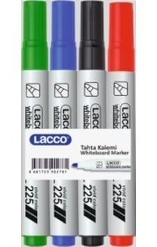 Lacco Yazı Tahtası Kalemi 4'lü Karışık Çok Renkli
