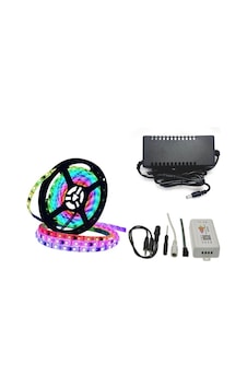 WS2811 ARGB Pixel Şerit LED 5m Ses ve Müzik Duyarli Bluetooth Kontrol sp107E+adaptör WS2811 ARGB Pixel Şerit LED 5m Ses ve Müzik Duyarli Bluetooth Kontrol sp107E+adaptör