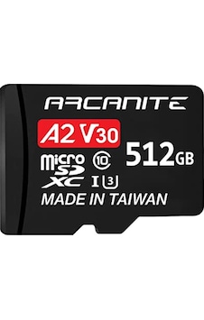 Arcanıte 512 Gb Microsdxc Hafıza Kartı Adaptörlü - A2, Uhs-ı U3, V30, 4k, C10, Mikro Sd - Akv30a2512