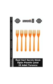 Özel Seri Servis Günü Öğün Plastik Çatal 25 Adet Turuncu Özel Seri Servis Günü Öğün Plastik Çatal 25 Adet Turuncu
