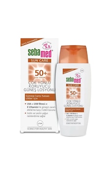Sebamed Sun Care SPF 50+ UVA/UVB Filtresi ve E Vitamini Üçlü Yüksek Koruma Çok Yönlü Güneş Losyonu 150 ML Sebamed Sun Care SPF 50+ UVA/UVB Filtresi ve E Vitamini Üçlü Yüksek Koruma Çok Yönlü Güneş Losyonu 150 ML