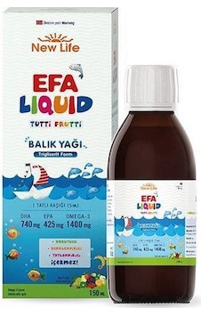 Newlife Efa Liquid Tutti Frutti Balık Yağı Şurubu 150Ml