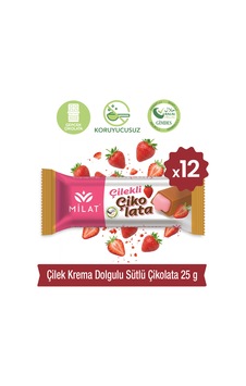 Milat Krema Dolgulu Çilek Çikolata 12 25 G