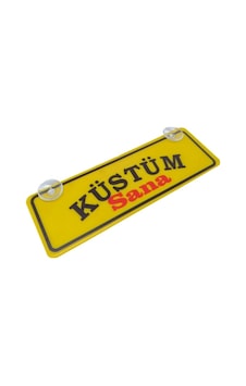 Küstüm Sana Yazılı Sarı Dekor Plaka Vantuzlu Cam Süsü 22x7.5cm Ks2 Çok Renkli Küstüm Sana Yazılı Sarı Dekor Plaka Vantuzlu Cam Süsü 22x7.5cm Ks2 Çok Renkli