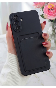 Fibaks Galaxy A56 Uyumlu Kılıf Kamera Korumalı Arkası Kartlıklı Cüzdanlı Kırmızı Tuşlu Siyah Silikon Kapak Fibaks Galaxy A56 Uyumlu Kılıf Kamera Korumalı Arkası Kartlıklı Cüzdanlı Kırmızı Tuşlu Siyah Silikon Kapak