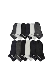 Leement Socks Unisex 12'li Yarım Konç Spor Çorap Ekonomik Beyaz