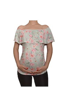 Luvmabelly Maternity 2514 Kayık Yaka Hamile Bluzu Çok Renkli Luvmabelly Maternity 2514 Kayık Yaka Hamile Bluzu Çok Renkli
