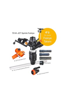ERMAK 70 M-jet Sprink Fıskiye Takımı 1" Set 35 Metre Atış ERMAK-1