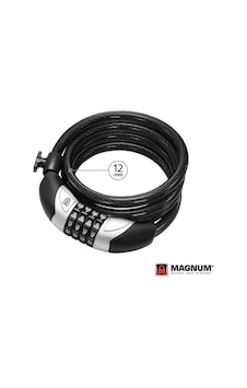 Magnum 12X1800 Şifreli Bisiklet Kilidi 3110 Mat Siyah - Yeşil