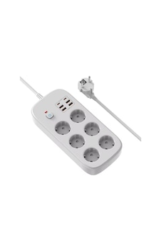Çeşithane 6lı Akım Korumalı Priz 4 Usb Type C Çoklu Uzatma Kablosu 2 Çeşithane 6lı Akım Korumalı Priz 4 Usb Type C Çoklu Uzatma Kablosu 2