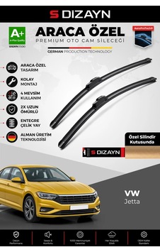 S-dizayn Volkswagen Jetta Ön Cam Silecek Seti 2019 Üzeri Premium Araca Özel 60-50 Cm A+ Kalite S-dizayn Volkswagen Jetta Ön Cam Silecek Seti 2019 Üzeri Premium Araca Özel 60-50 Cm A+ Kalite
