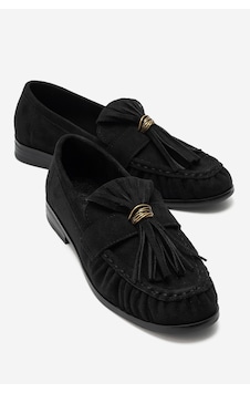 Luvi Shoes Marston Siyah Süet Püsküllü Kadın Loafer Ayakkabı Luvi Shoes Marston Siyah Süet Püsküllü Kadın Loafer Ayakkabı
