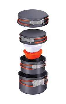 Freecamp Anodized Aile Tencere Seti Gri Freecamp Anodized Aile Tencere Seti Gri