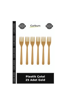 Delux Serisi Plastik Çatal 25 Adet Gold Sunum Kokteyl Mönü Delux Serisi Plastik Çatal 25 Adet Gold Sunum Kokteyl Mönü