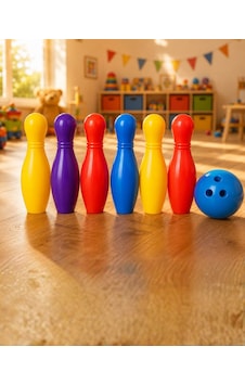 Renkli Bowling Seti Çocuk Aktivite Oyunu Motor Beceri Geliştirici