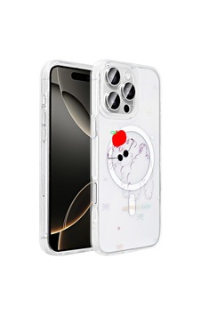 Apple Uyumlu iPad iPhone 16 Pro Max Kılıf M-safe Şarj Özellikli Şeffaf Zore Folk Sert Kapak Sevimli Köpek Apple Uyumlu iPad iPhone 16 Pro Max Kılıf M-safe Şarj Özellikli Şeffaf Zore Folk Sert Kapak Sevimli Köpek
