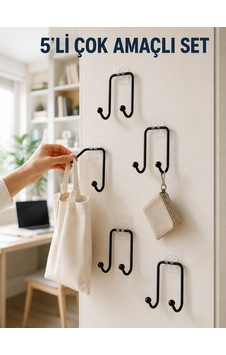 5'li Yapışkanlı Askı Seti Mutfak Banyo Ve Ev İçin Çok Amaçlı Askılık Diğer 5'li Yapışkanlı Askı Seti Mutfak Banyo Ve Ev İçin Çok Amaçlı Askılık Diğer