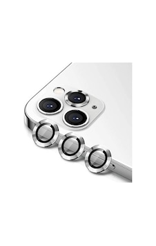 Apple Uyumlu iPhone 12 Pro Max Metal Çerçeveli 3'lü Kamera Lens Koruyucu-gümüş Apple Uyumlu iPhone 12 Pro Max Metal Çerçeveli 3'lü Kamera Lens Koruyucu-gümüş