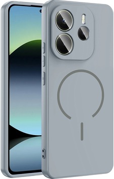 Xiaomi Redmi Note 14 4g Kılıf M-safe Şarj Özellikli Zore Meta Kapak Titanyum-Gri Xiaomi Redmi Note 14 4g Kılıf M-safe Şarj Özellikli Zore Meta Kapak Titanyum-Gri