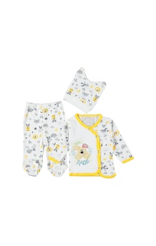 Furkanbaby Sarı 3 Lü Kendinden Eldivenli Takım Seti Sarı Furkanbaby Sarı 3 Lü Kendinden Eldivenli Takım Seti Sarı