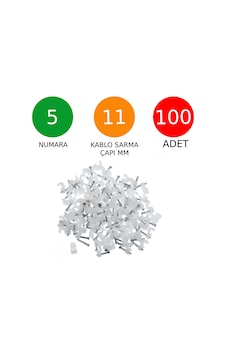 Tek-iş Beton Çivili Kablo Tutucu Kroşe No: 5 - 11mm 100 Adet Tek-iş Beton Çivili Kablo Tutucu Kroşe No: 5 - 11mm 100 Adet