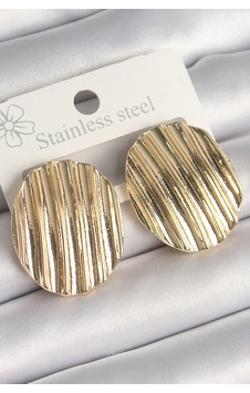 Pirinç Gold Renk İşlemeli Daire Plaka Model Kadın Küpe altın 85256928 Pirinç Gold Renk İşlemeli Daire Plaka Model Kadın Küpe altın 85256928