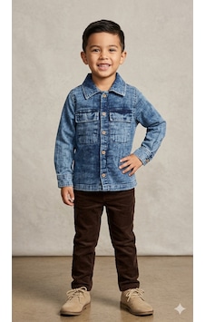 Nanica Kids Erkek Çocuk Müslin Uzun Kollu Gömlek Nc-126106 Mavi Nanica Kids Erkek Çocuk Müslin Uzun Kollu Gömlek Nc-126106 Mavi