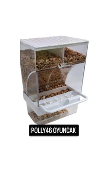 Akıllı Kuş Yemliği Taban Hazneli Beyaz 1 Adet