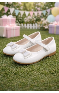 Firibu Kız Çocuk 22 23 24 Bebe Babet Fiyonklu Taş Detaylı Günlük Abiye Rahat Taban Şık Ayakkabı Beyaz - Fiyonk Taş Firibu Kız Çocuk 22 23 24 Bebe Babet Fiyonklu Taş Detaylı Günlük Abiye Rahat Taban Şık Ayakkabı Beyaz - Fiyonk Taş
