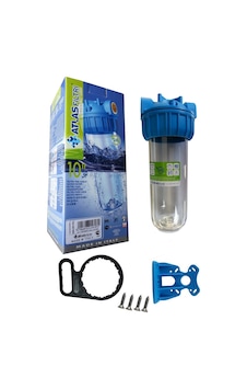 Atlas 3/4" 10" İnch Daire Girişi Boş Tekli Filtre Kabı Atlas 3/4" 10" İnch Daire Girişi Boş Tekli Filtre Kabı