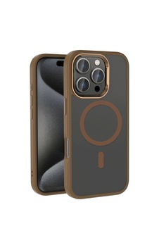 Apple Uyumlu iPhone 16 Pro Kılıf M-safe Şarj Özellikli Parlak Kamera Çerçeveli Zore Kost Kapak