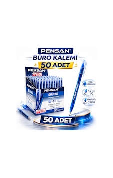 Pensan Büro Tükenmez Kalem 1.0 Mm Mavi 50 Adet Koyu Mavi Pensan Büro Tükenmez Kalem 1.0 Mm Mavi 50 Adet Koyu Mavi