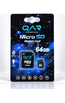 Qar Microsdxc Hafıza Kartı 64 Gb, Sd Adaptörlü, U1 Class 10, 100 Mb/s Qar Microsdxc Hafıza Kartı 64 Gb, Sd Adaptörlü, U1 Class 10, 100 Mb/s