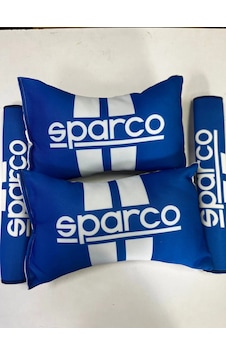 Mavi Sparco İkili Yastık Ve Kemer Kılıfı Seti Mavi Sparco İkili Yastık Ve Kemer Kılıfı Seti