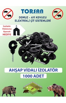 Elektrikli Çit Tel Ahşap Vidalı İzolatör 1000 Adet Elektrikli Çit Tel Ahşap Vidalı İzolatör 1000 Adet