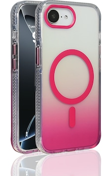Apple Uyumlu iPhone 17e Kılıf Magsafe Şarj Özellikli Transparan Renk Geçişli Gradient Luxury Kapak Rose Pembe Apple Uyumlu iPhone 17e Kılıf Magsafe Şarj Özellikli Transparan Renk Geçişli Gradient Luxury Kapak Rose Pembe