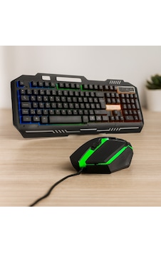 Usb Kablolu Rgb Gökkuşağı Işıklı Klavye Ve Mouse Seti - 150 Cm Diğer Usb Kablolu Rgb Gökkuşağı Işıklı Klavye Ve Mouse Seti - 150 Cm Diğer