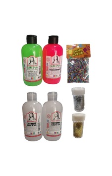 Slime Slaym Yapma Seti 250ml 4 Adet + Toz Sim 2 Adet + Köpük