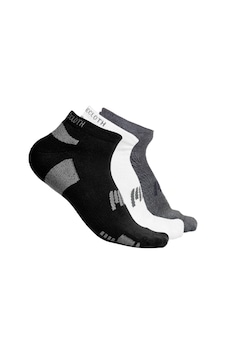 MuscleCloth Stay Fresh Çorap 3'Lü Paket Gri Beyaz Siyah