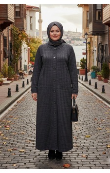 Hermevsim Hesna Kadın Nurel Battal Beden Kışlık Kare Çıtçıtlı Lacivert Pardesü Hermevsim Hesna Kadın Nurel Battal Beden Kışlık Kare Çıtçıtlı Lacivert Pardesü