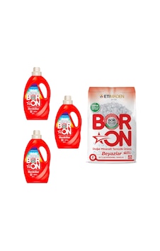 Boron Toz Temizlik Ürünü Beyazlar + Renkliler Sıvı 3 Adet Boron Toz Temizlik Ürünü Beyazlar + Renkliler Sıvı 3 Adet