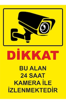 Dikkat Bu Alan 24 Saat Kamera İle İzlenmektedir İsg Uyarı Levhası Pvc A5 15x21 Cm Dikkat Bu Alan 24 Saat Kamera İle İzlenmektedir İsg Uyarı Levhası Pvc A5 15x21 Cm