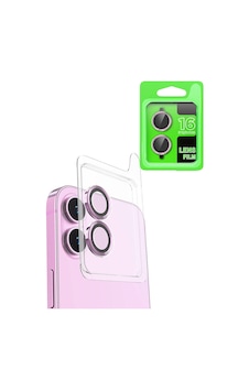 İphone 16 Plus Raze Metal Kamera Lens - Pembe