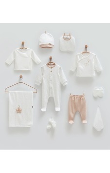 Kıpırık Baby 10'lu Ekru Bebek Hastane Çıkışı Takımı-1133 Ekru