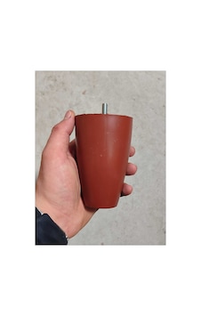 Klc Vidalı Oval Plastik 12 Cm Mobilya Dolap Kanepe Koltuk Baza Yükseltici Ayağı Ayakları Kahverengi Kahverengi