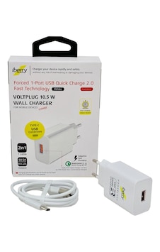 Iberry F602 5v 2.1A 10.5 W USB Type C Şarj Cihazı Iberry F602 5v 2.1A 10.5 W USB Type C Şarj Cihazı